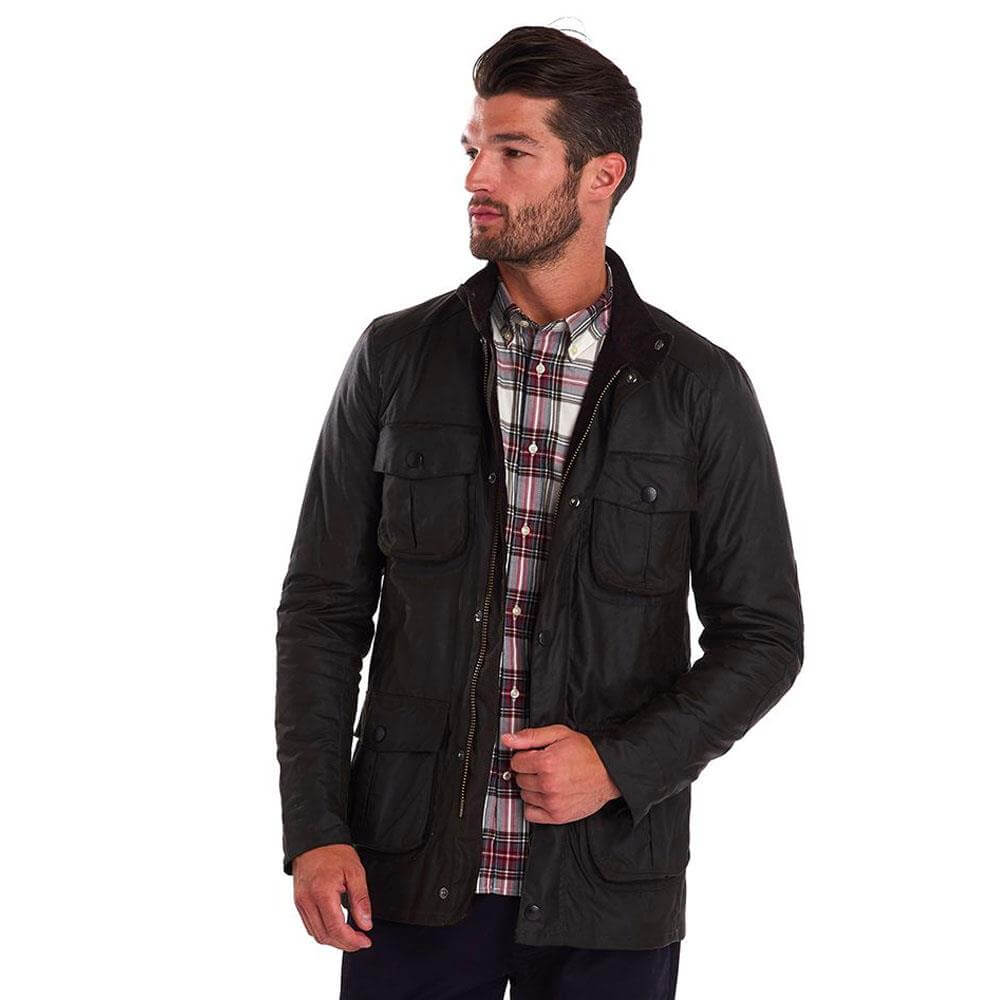 Barbour Corbridge Olive Green Waxed Cotton Jacket